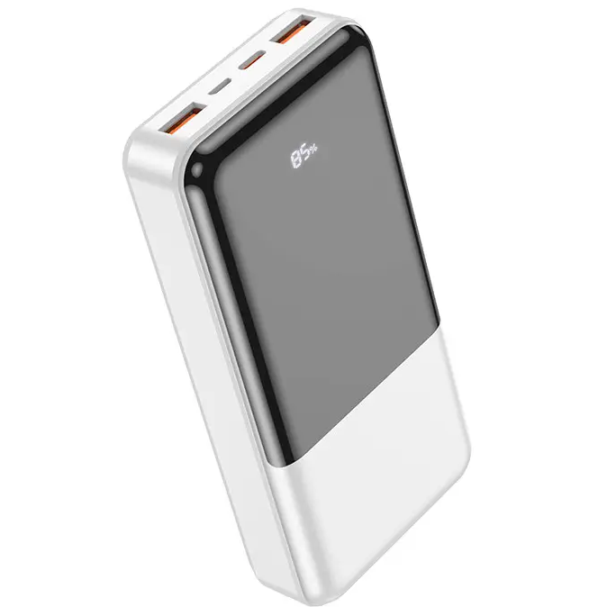 Павербанк PowerBank зі швидкою зарядкою 22.5W 20000mAh HOCO J108A |2USB/1Type-C, 22.5W+PD20W| Білий