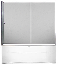 Штора на ванну KO&PO 150 S 2 150х140 см розсувна біла скло прозоре, фото 3