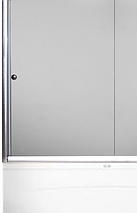 Штора на ванну KO&PO 150 S 2 150х140 см розсувна біла скло прозоре, фото 4