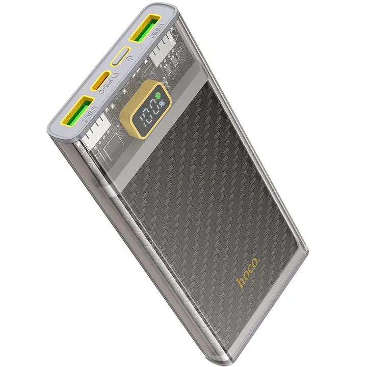 Павербанк PowerBank зі швидкою зарядкою 22.5W 10000mAh HOCO J103 |2USB/1Type-C, 22.5W+PD20W| Сірий