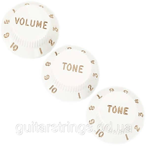 Ручки потенціометрів Fender 0992035000 Strat Knobs 1 Volume 2 Tone White
