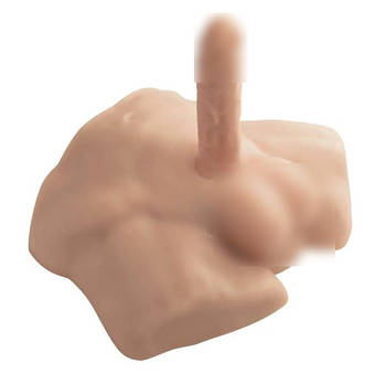 Напівторс із фалоїмітатором на присоску SilexD Apollo S Male Torso, суперреалістичний, термореактивний