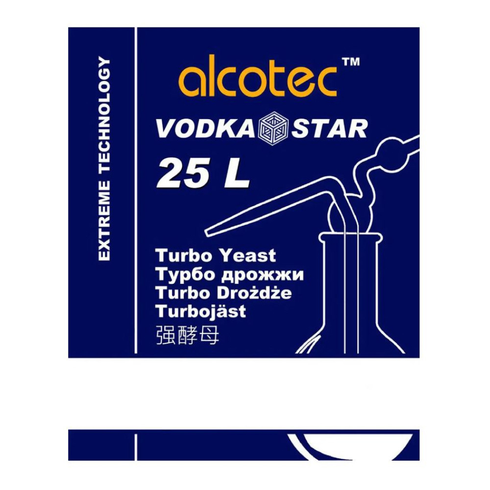 Турбо-дріжджі Alcotec Vodka Star на 25 л, 66 г