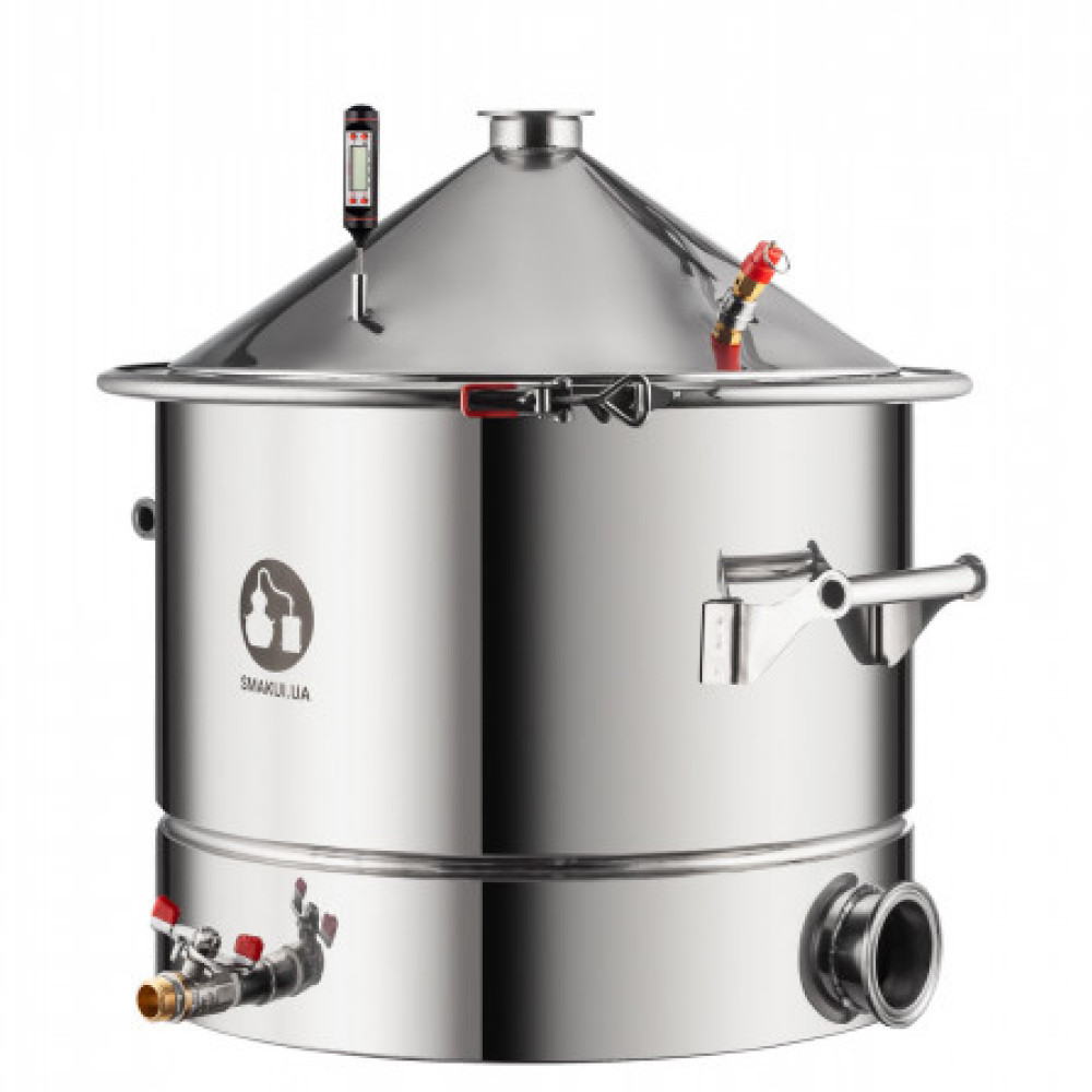 Перегінний куб Смакуй з купольною кришкою кламп, 40 л