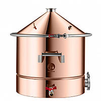 Перегінний куб мідний Смакуй з купольною кришкою кламп, 40 л