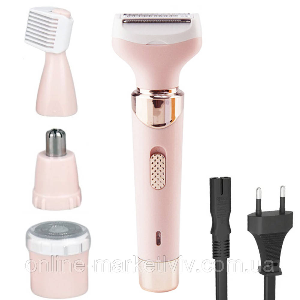 Акумуляторний епілятор з насадками Geemy GM-3074 / Тример жіночий / Електробритва жіноча, фото 1