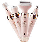 Акумуляторний епілятор з насадками Geemy GM-3074 / Тример жіночий / Електробритва жіноча, фото 3