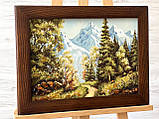 Пейзаж з бурштину, картина з янтаря 30*40 см, фото 4