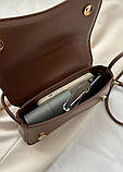 Жіноча сумка 3973 багет коричнева, фото 2