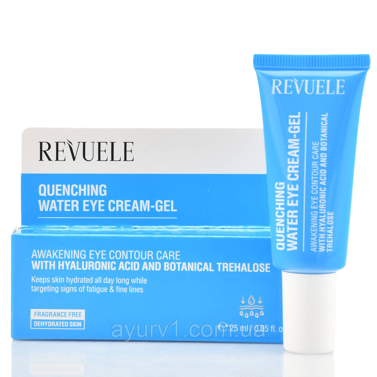 Крем-гель для шкіри навколо очей зволожуючий, Quenching Water Eye-Cream Gel, Revuele, 25 мл