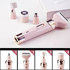 Епілятор з насадками акумуляторний Geemy GM-3074 / Жіноча електробритва / Жіночий тример, фото 6