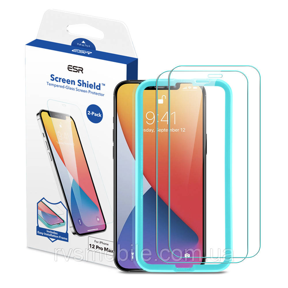 Захисне скло ESR для iPhone 12 Pro Max Screen Shield, 2 шт (3C03201430101)