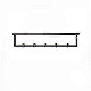 Настінна вішалка для одягу з полицею (чорна), фото 4