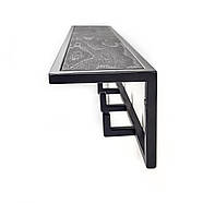 Настінна вішалка для одягу з полицею (чорна), фото 7