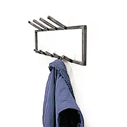 Металева 2-х рівнева настінна вішалка для одягу (метал), фото 3