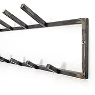 Металева 2-х рівнева настінна вішалка для одягу (метал), фото 4