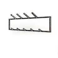 Металева 2-х рівнева настінна вішалка для одягу (метал), фото 5