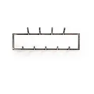 Металева 2-х рівнева настінна вішалка для одягу (метал), фото 6