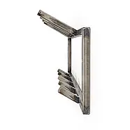 Металева 2-х рівнева настінна вішалка для одягу (метал), фото 7