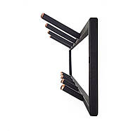 Металева 2-х рівнева настінна вішалка для одягу (чорна), фото 4