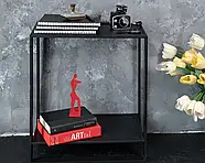 Металевий консольний столик (чорний), фото 2