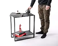 Металевий консольний столик (чорний), фото 7