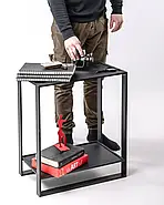 Металевий консольний столик (чорний), фото 10