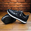 Чоловічі шкіряні кросівки (натуральна шкіра) чорні демісезонні, для чоловіків на весну осінь, розмір 40 41 42 43 44 45, фото 7