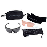 Очки баллистические Mil-Tec SWISS EYE® Тактические Safety goggles Blackhawk Black (15619402)