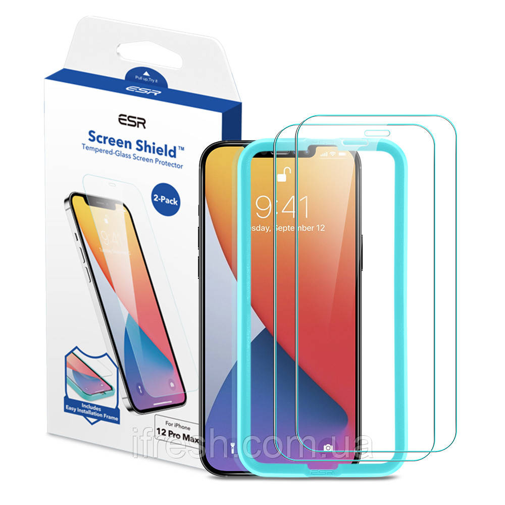 Захисне скло ESR для iPhone 12 Pro Max Screen Shield, 2 шт (3C03201430101)