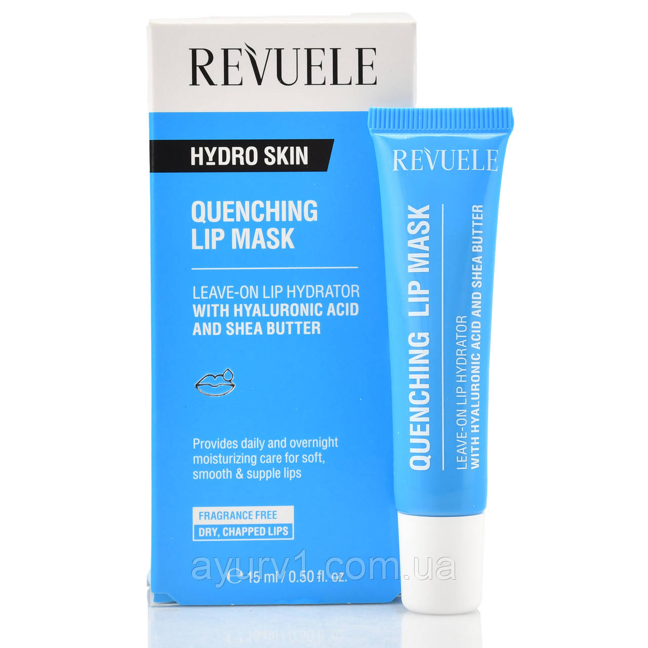 Маска для губ зволожуюча від тріщин, сухості, обвітрення, Quenching Lip Mask, Revuele, 15 мл