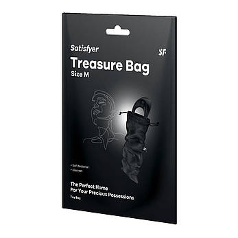 Мішечок для зберігання іграшок Satisfyer Treasure Bag M Black, фото 3