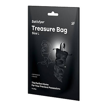 Мішечок для зберігання іграшок Satisfyer Treasure Bag L Black, фото 3