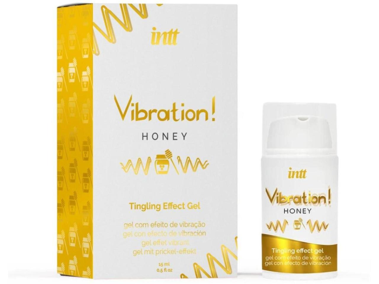 Рідкий вібратор Intt Vibration Honey (15 мл), густий гель, дуже смачний, діє до 30 хв