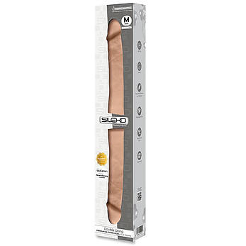 Фалоїмітатор двосторонній SIlexD Billy-Joe Double Dong M Flesh, двошаровий, силікон + Silexpan, фото 3