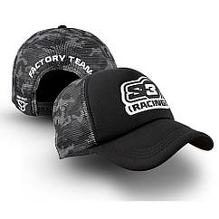Гоночнаа кепка S3 "GO", чорний-хакі