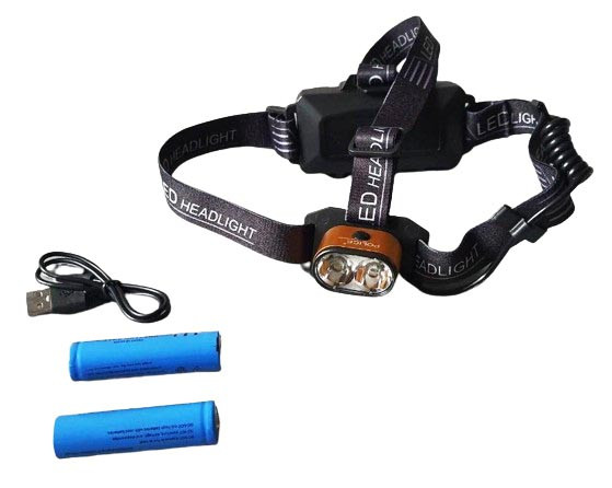 Фонарь налобный Head Lamp HL-2128-T6 3 режима Bright Light Blue