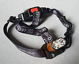 Фонарь налобный Head Lamp HL-2128-T6 3 режима Bright Light Blue, фото 3