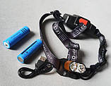 Фонарь налобный Head Lamp HL-2128-T6 3 режима Bright Light Blue, фото 4