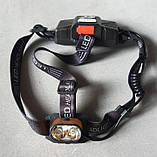 Фонарь налобный Head Lamp HL-2128-T6 3 режима Bright Light Blue, фото 5