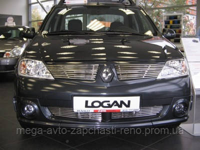 Накладка решетки радиатора Рено Логан (Renault Logan), цена 850 грн ...