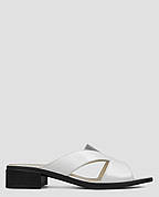 Мюлі жіночі білі натуральна шкіра Україна VM Villomi — розмір 37 (23,8 см) (модель: VMV210-13bKWHT)