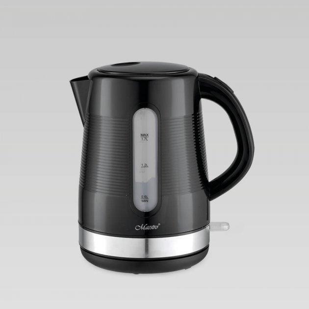 Електрочайник (MR-035-BLACK) 1.7л, чорний, Maestro, Арт.29465