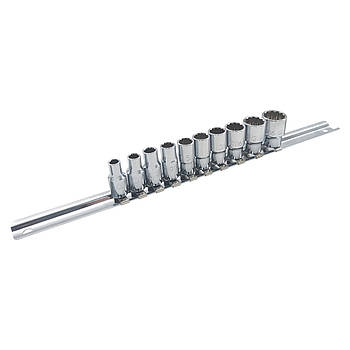 Набір головок торцевих на планці 12-г. 1/4" дюймових 10 од. TOPTUL GAAQ0810D-12