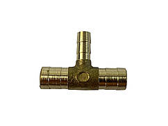Перехідник (трійник) шлангів обігрівача (D 10х6х10) латунь БС Авто