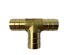 Перехідник (трійник) шлангів обігрівача (D 16х16х16) латунь БС Авто