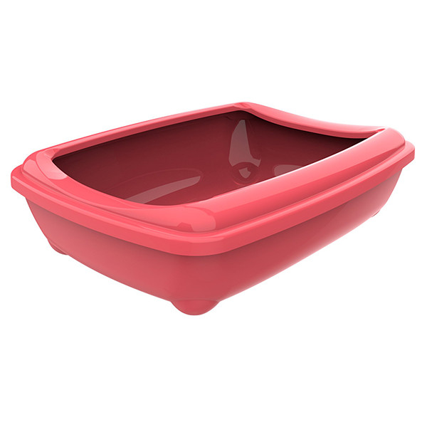 Туалет для котів Moderna Arist-O-Tray Large з бортиком, 50х38х14см, кораловий (C192371), фото 1