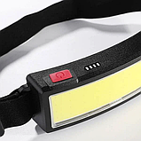 Налобний ліхтар BL F007 COB+USB charge | Ліхтарик на голову акумуляторний LED ліхтарик на лоб, фото 3