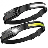 Яскравий та компактний налобний ліхтарик Supretto G28 із сенсором та датчиком руху, фото 4