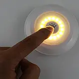 Світлодіодний сенсорний підсвічувальний нічник із пультом LED light / Набір бездротових ламп 3 шт., фото 7
